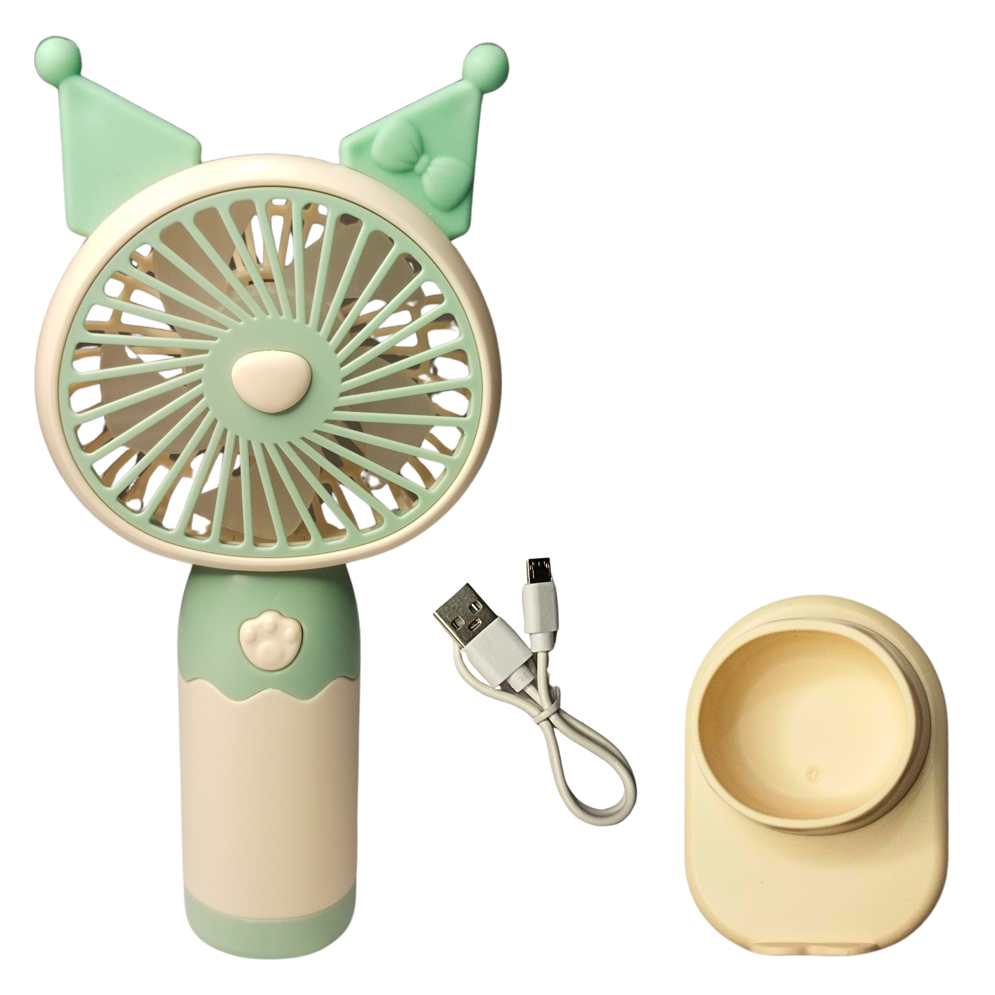 Dizaan Mini Rechargeable Fan with Mobile Stand, 3 Speed Portable Handheld Fan (Upto 6800 RPM), 2000mAh Battery