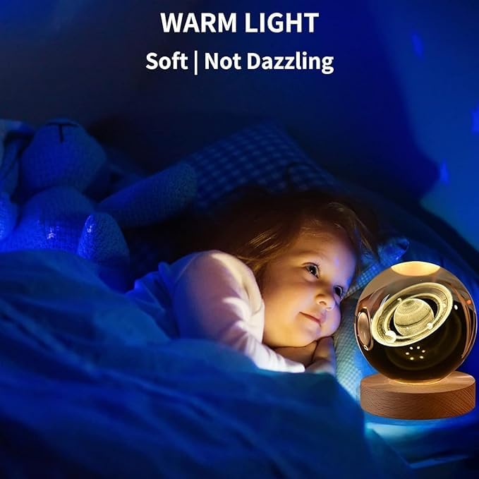 3D Crystal Ball Lamp | Crystal Night Lamp
